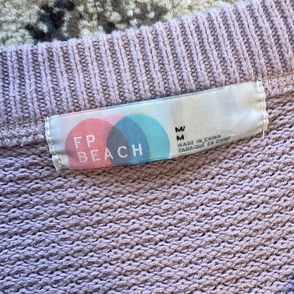 Free People Hailee Sweater Set, Aloha Lilac, Size Medium - Picture 4 of 5